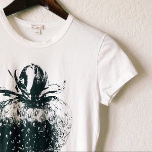Gap Graphic White T-Shirt Strawberry